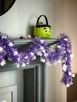 Festive Halloween Tinsel Pack Of 4 - Purple