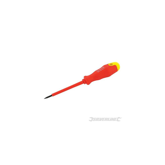 Silverline Insulated Soft-grip Screwdriver Slotted 2.5 x 75mm - insulated slotted screwdriver softgrip x 75mm silverline 25 196556 tools