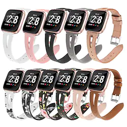 Watch Band for Fitbit Versa / Fitbi Versa Lite / Fitbit Versa 2 Fitbit Classic Buckle / Business Band Genuine Leather Wrist Strap Lightinthebox
