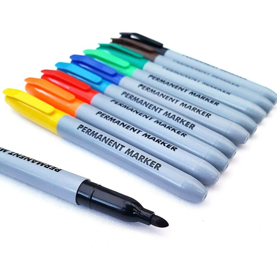 Permanent Markers Pens Pack Assorted Multi Colour Sharpe Fine Point Felt Tip Kid