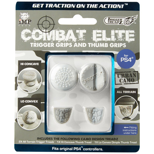 Trigger Treadz Combat Elite Thumb & Trigger Grips Pack - Urban Camo (PS4)