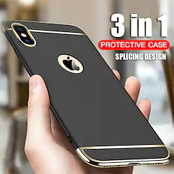 Phone Case For Apple Full Body Case Plating Ultra-thin Shockproof Solid Color PC Lightinthebox
