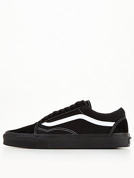 Vans Ua Old Skool - Black/White, Black/Black/White, Size 12, Men