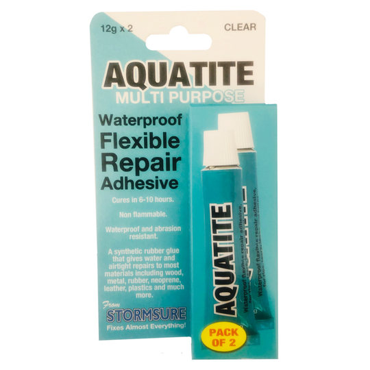 Aquatite Waterproof Flexible Repair Adhesive 12g Tube (Pack of 2)
