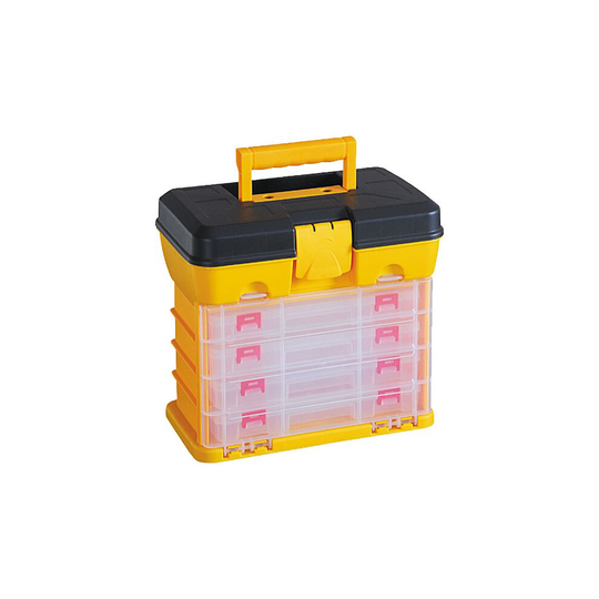 (4 Stage Organiser) Tool Box Organiser Plastic Stainless Steel Professional Draw Cabinet Screws Nail