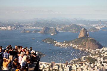 Rio de Janeiro Super Saver: Guanabara Bay Cruise with Barbecue Lunch and Christ Redeemer with Selaron Steps and Sugar Loaf