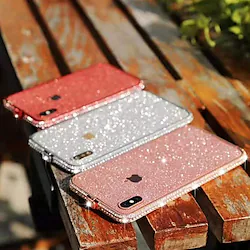 Phone Case For Apple Back Cover Rhinestone Glitter Shine Metal Lightinthebox