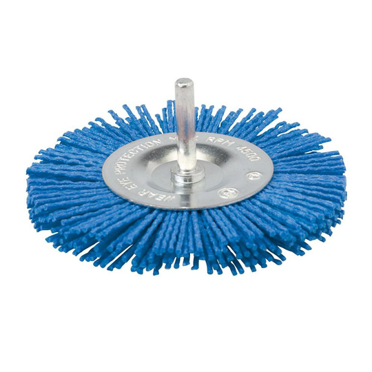 100mm Fine Nylon Filament Wheel - filament wheel fine silverline 100mm 218021