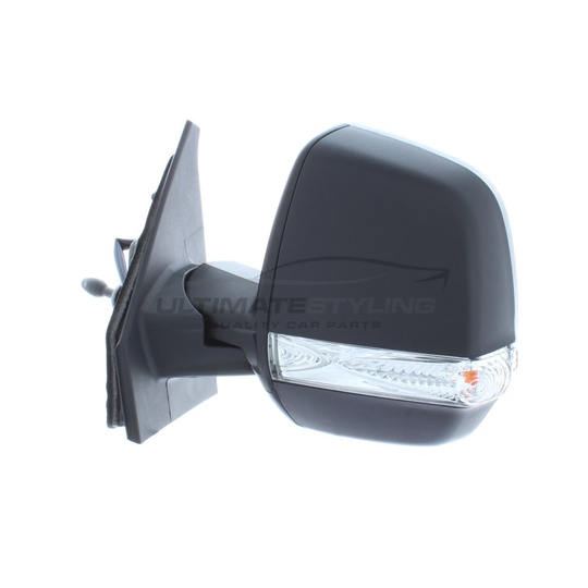 Vauxhall Combo Van 2012-> Cable Twin Glass Wing Mirror Black Passenger Side N/S