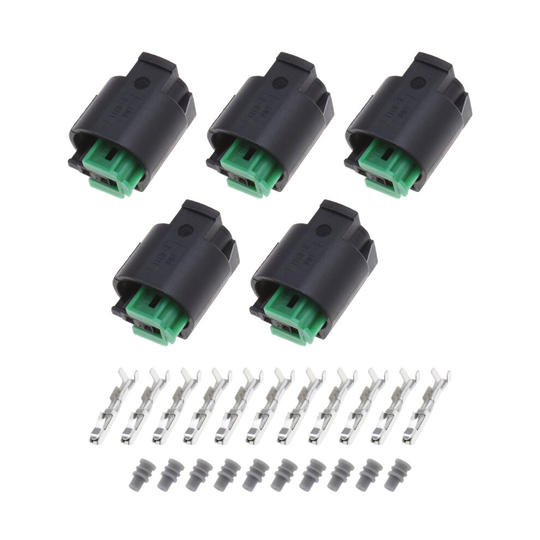 5 Sets 2 Pin Repair Kit for BMW 1-967644-1 Female Temperature Sensor Connector