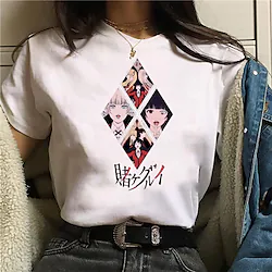 Inspired by Kakegurui / Compulsive Gambler Jabami Yumeko T-shirt Cartoon Manga Anime Harajuku Graphic Kawaii T-shirt For Men's Women's Unisex Adults' Hot Stamping 100% Polyester Lightinthebox