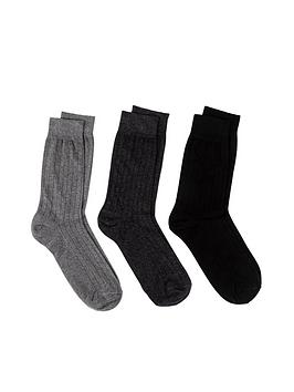 Totes 3 Pack Boxed Italian Cotton Rich Ankle Socks - Multi