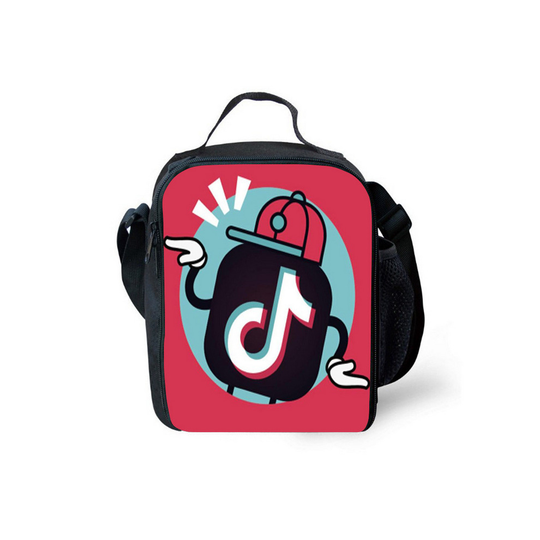 (12) TIK TOK Insulat Lunch Bag School Student Lunchbox