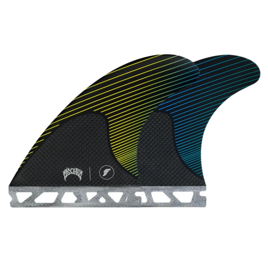 Futures Mayhem Medium Thruster Surfboard Fins - Yellow/Blue