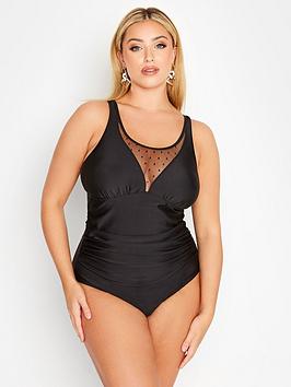 Yours Spot Mesh Swimsuit