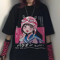 Inspired by Gothic Cosplay Cosplay Costume T-shirt Cartoon Print Harajuku Graphic Kawaii T-shirt For Men's Women's Adults' Polyester / Cotton Blend Lightinthebox