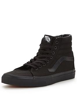 Vans SK8-Hi - Black, Black/Black, Size 8, Men