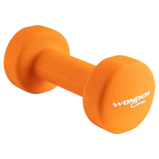 Wonder Core Neoprene Dumbbell 3 kg Orange Home Sporting Goods Free Weight Set