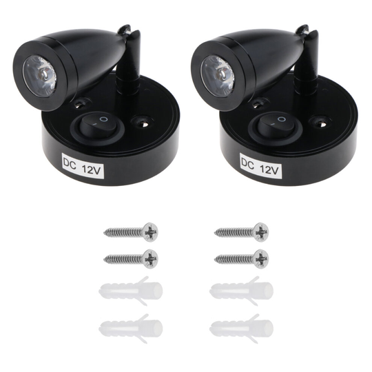 2x LED Spot Reading Light Camper Van Caravan Motorhome Boat Light Warm