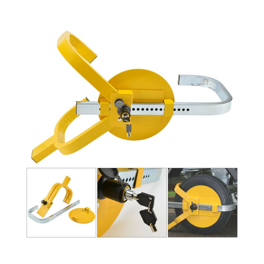 Solid Steel 13-15" Car Van Wheel Clamp Safety Lock for caravan Trailer