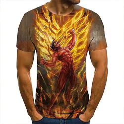 Inspired by Attack on Titan Eren Jaeger Wings of Freedom Levi·Ackerman Cosplay Costume T-shirt Cartoon Anime Harajuku Graphic Kawaii T-shirt For Men's Women's Unisex Adults' Hot Stamping 100 Lightinthebox