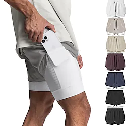 Men's Swim Trunks Swim Shorts Quick Dry Lightweight Board Shorts Bathing Suit with Pockets Compression Liner Drawstring Swimming Surfing Beach Water Sports Solid Colored Summer Lightinthebox