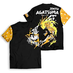 Inspired by Demon Slayer: Kimetsu no Yaiba Agatsuma Zenitsu T-shirt Cartoon Manga Anime Harajuku Graphic Kawaii T-shirt For Men's Women's Unisex Adults' 3D Print 100% Polyester Casual Daily Lightinthebox