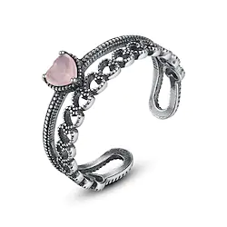 Open Ring Party Vintage Style Rosy Pink Red S925 Sterling Silver Heart Vintage Simple 1PC Synthetic Diamond Lightinthebox