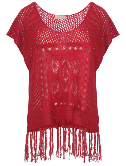 Jumpers Plum Tree Khan pink knitted vest / M - Tokyo Laundry