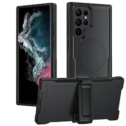 Phone Case For Samsung Galaxy Classic Series S23 Ultra Bumper Frame Magnetic Full Body Protective Solid Colored TPU PC Lightinthebox