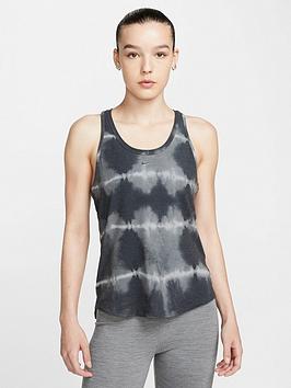 Nike The One Luxe Dri-FIT All-Over Print Tank - Black/White, Black/White, Size Xs, Women