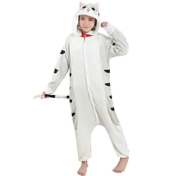 Adults' Kigurumi Pajamas Cat Animal Onesie Pajamas Flannel Toison Cosplay For Men and Women Christmas Animal Sleepwear Cartoon Festival / Holiday Costumes / Leotard / Onesie / Leotard / Onesie Lightinthebox