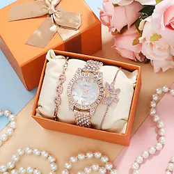 Quartz Watch for Women Analog Quartz Stylish Glitter Fashion Luxury Bling Rhinestone Titanium Alloy Stainless Steel Romantic Series Cartoon Series Fashion Lightinthebox