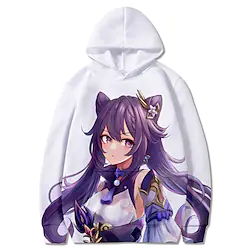 Inspired by Genshin Impact Keqing Cartoon Manga Back To School Anime Harajuku Graphic Kawaii Hoodie For Men's Women's Couple's Adults' 3D Print Polyster Lightinthebox
