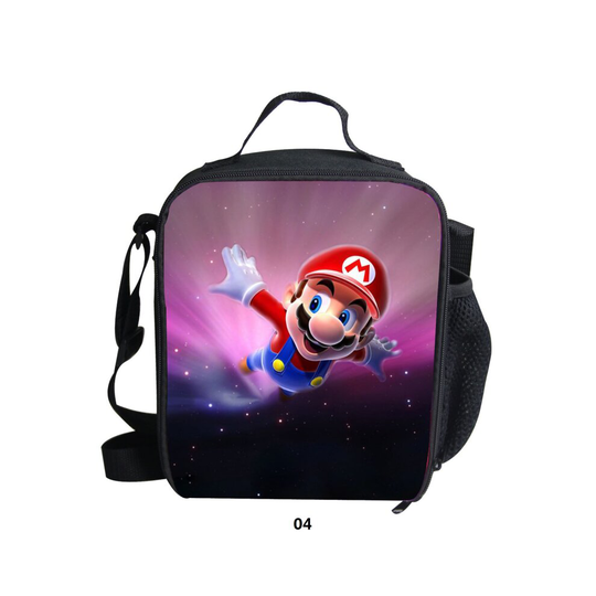 (04) Super Mario Insulated Lunch Bag Picnic Lunch Box School Outdoor