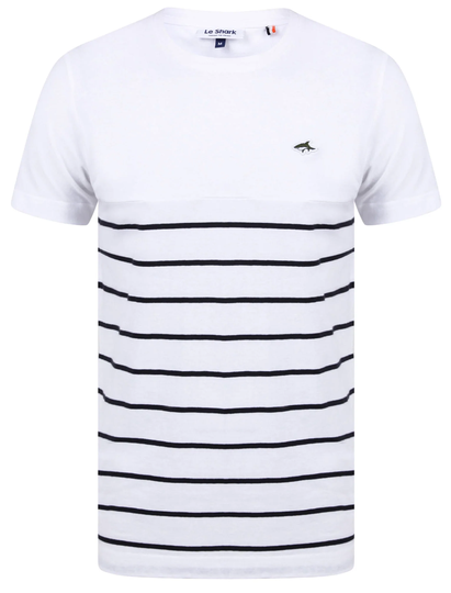 T-Shirts Minting Cotton Jersey Striped T-Shirt In Bright White - Le Shark / S - Tokyo Laundry