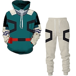 Inspired by My Hero Academia / Boku No Hero Deku Pants Outfits Hoodie Anime Front Pocket Graphic Pants For Men's Women's Unisex Adults' 3D Print 100% Polyester Lightinthebox