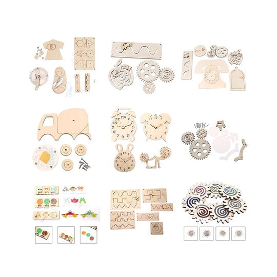 Baby DIY Busy Board Toys Montessori Sensory Activity Board Accessories Fine Motor Skill Latch Lock Cognition Toy Games