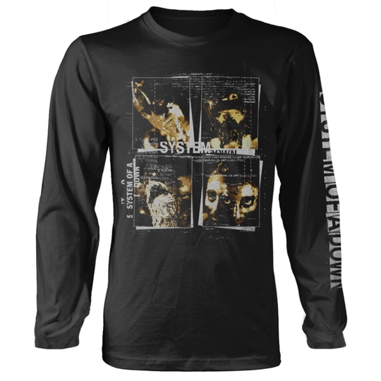 (Large) System Of A Down 'Face Boxes' (Black) Long Sleeve Shirt