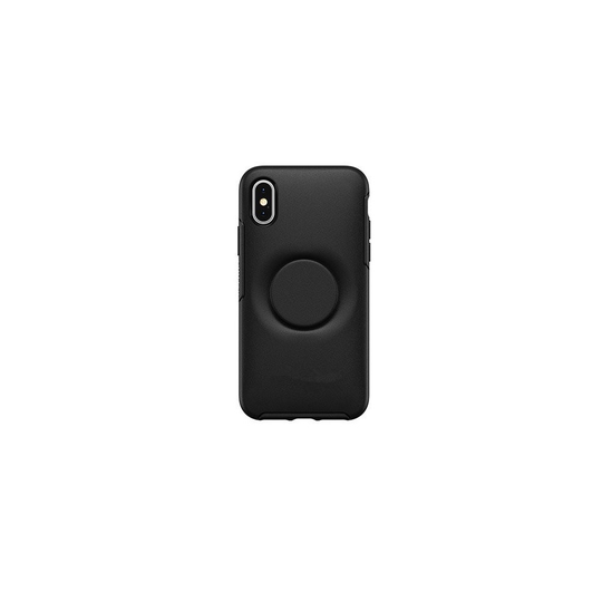 (Black) Symmetry Case with Built-in Pop Grip For iPhone XS