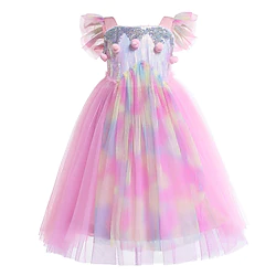 Tinker Bell Fairytale Princess Unicorn Flower Girl Dress Tulle Dresses Tutus Girls' Movie Cosplay Cosplay Halloween Rosy Pink Dress Halloween Carnival Masquerade Polyester Lightinthebox