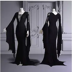 Outlander Plus Size Punk Gothic Medieval Street Style Dress Masquerade Women's Costume Vintage Cosplay Party / Evening Long Sleeve Dress Halloween Lightinthebox