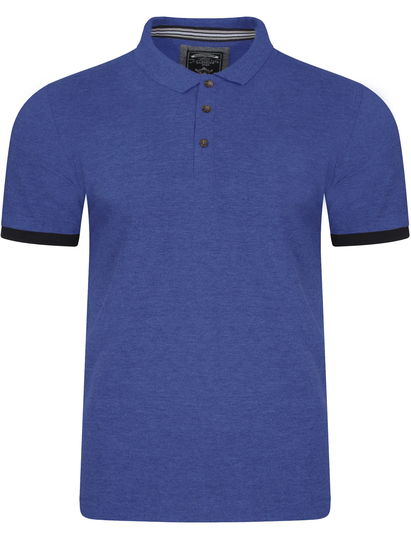 Polo Shirts Daplyn Piqué Polo Shirt in Cornflower Blue Marl - Kensington Eastside / S - Tokyo Laundry