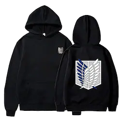 Inspired by Attack on Titan Survey Corps Hoodie Anime Cartoon Anime Front Pocket Graphic Hoodie For Men's Women's Unisex Adults' Hot Stamping 100% Polyester Street Daily Lightinthebox