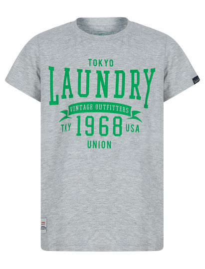 T-Shirts Boys Elon Motif Cotton T-Shirt in Light Grey Marl - Kids / 3-4 Years - Tokyo Laundry