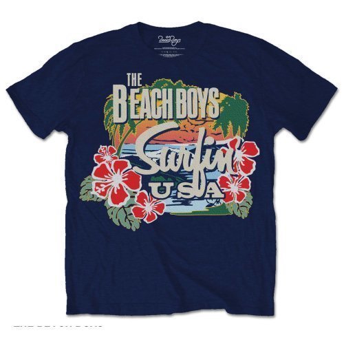 The Beach Boys T-Shirt Surfin USA Tropical L Navy