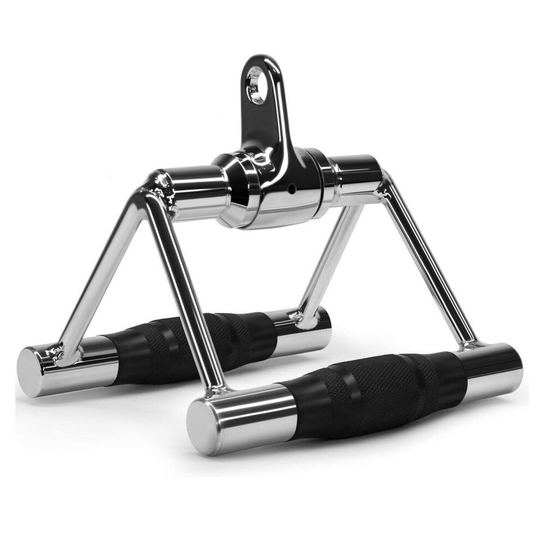 RIP X Triangle Seated Row Bar Cable Crossover V Handle Textured Grip Attachment