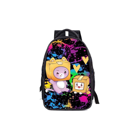 (White, Knapsack) Lankybox Backpack 3d Printing Casual School Bags For Teenage Girls Pencil Boxes