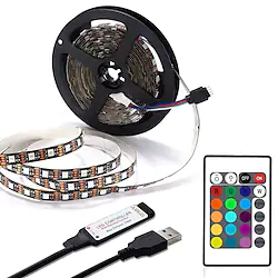 USB LED Strip Light with Remote Control RGB Flexible Strip Light Multicolor for Desk Decor Screen TV Background Lighting Lightinthebox
