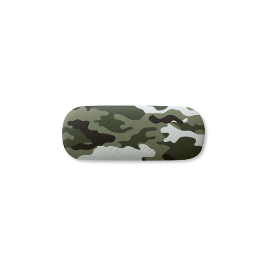 Camouflage Line Art Illustration Glasses Case Eyeglasses Shell Storage Box